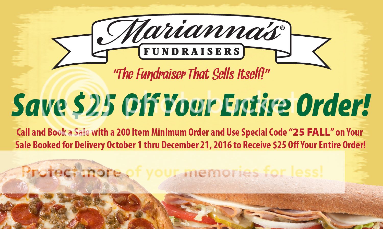 Marianna's Fundraisers Hoagie Headlines Fall Edition